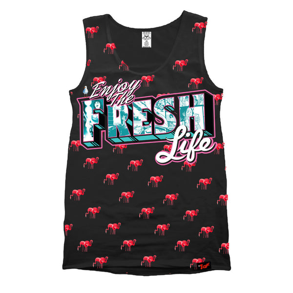 Flamingo "Enjoying The Fresh Life" Tank-Top