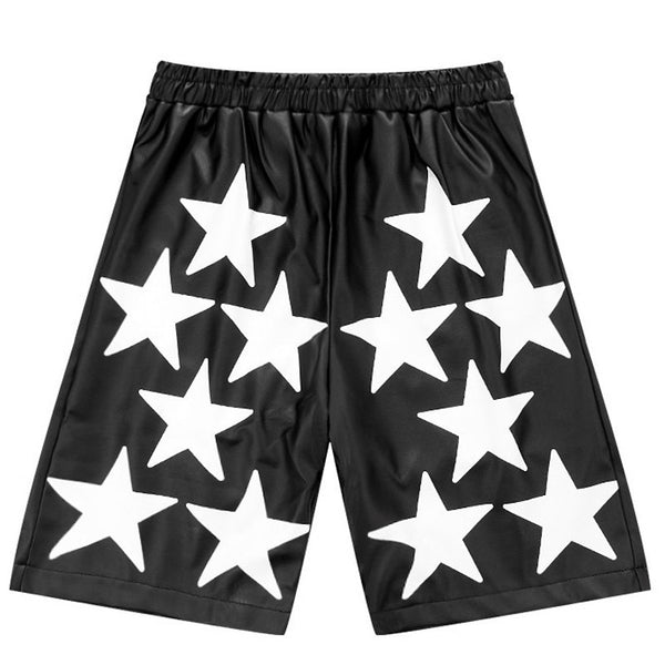 Leather Star Shorts